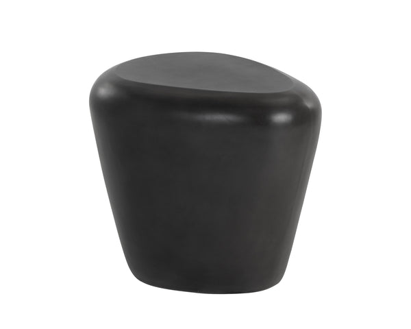 Sunpan Corvo Contemporary Side Table - Unique Natural Concrete Design for Indoor & Outdoor Spaces Black