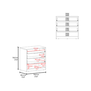 English Elm Fraser Matt Grey/Macadamia Dresser with 3 Spacious Drawers & Open Shelf, Engineered Wood Durable Finish B092P286126