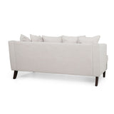 Christopher Knight Home® - Noble House - Fairburn Contemporary Pillow Back 3 Seater Sofa, Beige and Espresso