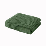 Madison Park Rowan Casual Waffle Knit Chenille Throw MP50-8273 Green