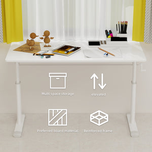 English Elm Adjustable Study Desk For Home & Office – Ergonomic Height-Adjustable Design, Compact & Stylish Workspace W1935P338371
