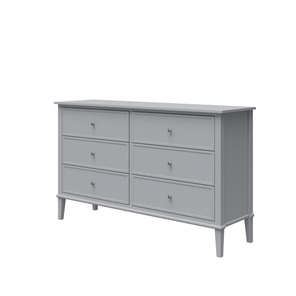 English Elm Valencia Seven Drawer Wide Dresser Dual Tone Laminate Matte Black Pulls Bedroom B2733S00011