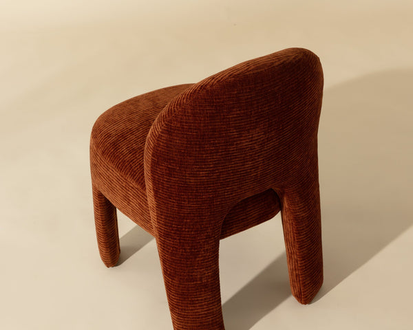 Sunpan Myrtle Dining Chair - Modern Plush Upholstered Comfort In Rich Textured Opera Nori Fabric Design Brown Fabric 111958