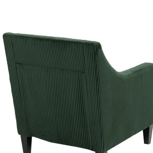 English Elm COOLMORE Modern Accent Chair with Plush Corduroy Upholstery, Solid Wood Frame and Two Pillows Emerald W395P195360