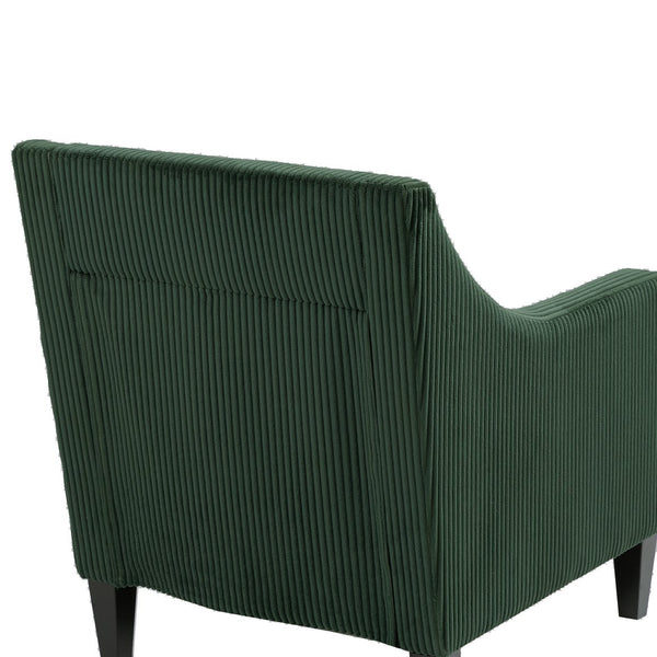 English Elm COOLMORE Modern Accent Chair with Plush Corduroy Upholstery, Solid Wood Frame and Two Pillows Emerald W395P195360