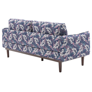 English Elm Modern Chenille Loveseat with Pocket Spring Cushions and Rubberwood Legs for Living Room Blue N763P347228C