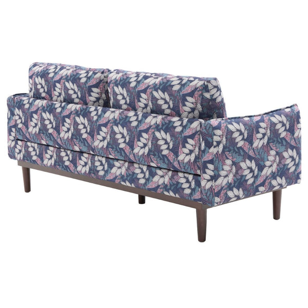 English Elm Modern Chenille Loveseat with Pocket Spring Cushions and Rubberwood Legs for Living Room Blue N763P347228C