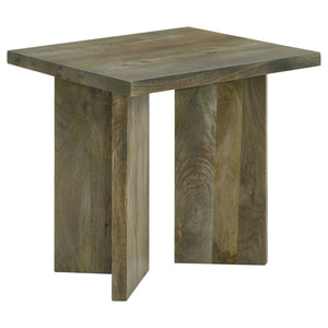 English Elm Donovan Rustic Mango Wood End Table - Square Accent Piece With Natural Finish For Modern Homes B062P299879
