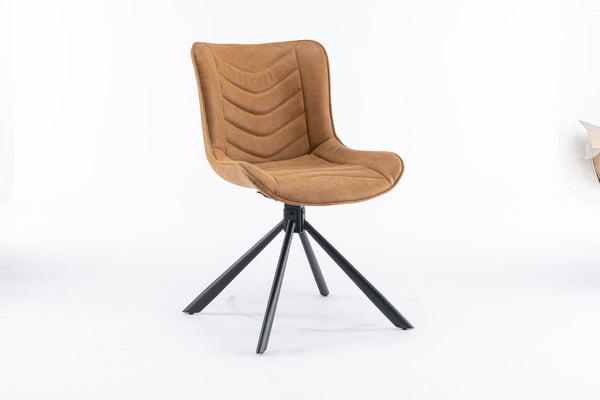 English Elm Mid-Century Modern Tufted Wingback Swivel Chairs, Set Of 2 - Stylish Leather Accent Chairs For Home T3903P405993