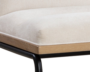 Sunpan Abilene Dining Chair Set of 2 - Coastal-Inspired Comfort with Rustic Oak Frame & Performance Fabric