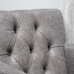 English Elm Christopher Knight Home® - HARRISON Tufted Club Chair with Diamond-Stitched Back, Nailhead Trim and Turned Birch Legs for Comfort and Style Slate 53444.00MFSLA