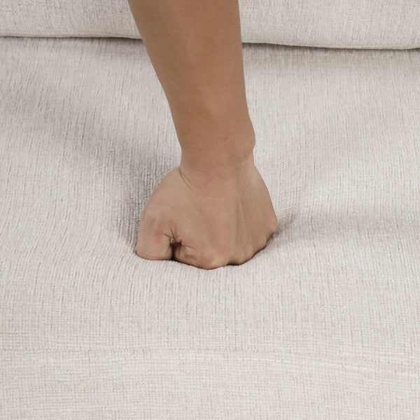 English Elm 109.1" Sectional Sofa Bed with Convertible Pull-Out, Hidden Storage Ottoman, USB Ports & Cup Holders Beige N719S001933A