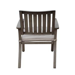 English Elm Christopher Knight Home® - Outdoor Modern Aluminum Dining Chair Set of 2 with Water-Resistant Cushions, Dark Gray/Silver Chic Comfort 66536.00DGRY