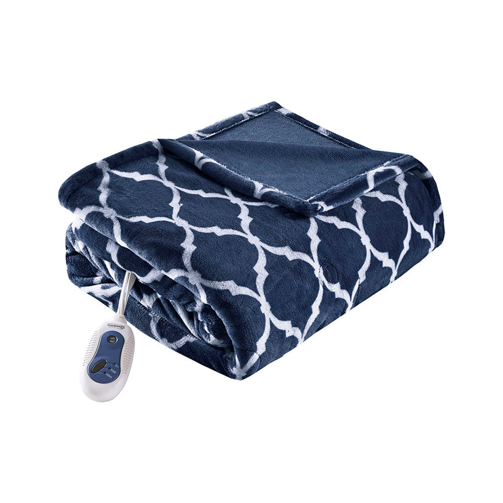 JLA Home Beautyrest - Throw Oversized Heated Throw with Secure Comfort Smart Heat, Ultra-Soft Microlight Plush, Low EMF, 5-Year Warranty BR54-0541