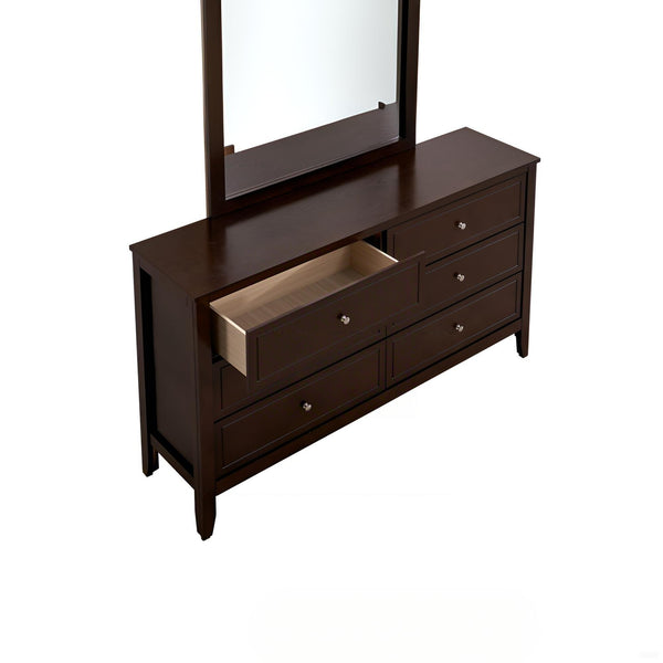 English Elm Daniel Assembled 5-Drawer Chest with English Dovetail Drawers, Metal Hardware & Solid Wood Frame Cappuccino 62 L x 40 W x 19 H B078P400750