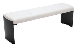 Mur Bench White 110334 Zuo Modern