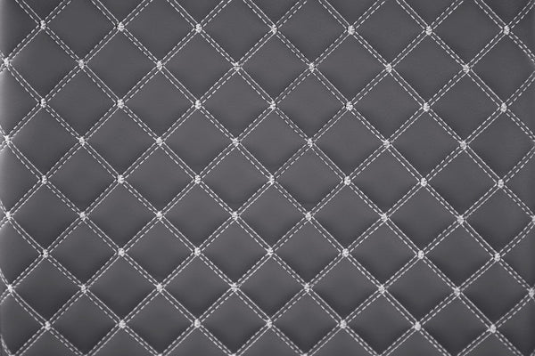 English Elm Sleek Gray Faux Leather Side Chairs Set of 2 with Diamond Stitching & Chrome Base, Modern Dining Comfort B011P220983