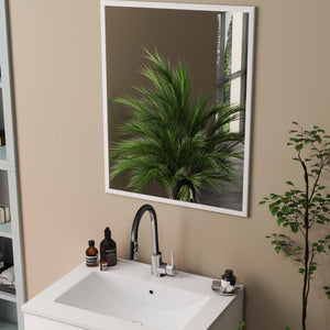 English Elm 24-Inch Modern White Gloss Wall-Mounted Bathroom Vanity With Soft-Close Drawers & Ceramic Sink W3151S00005
