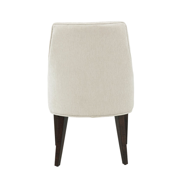 English Elm Beever Wood Chenille Armchair - Elegant Cream Upholstered Accent Chair With Ergonomic Support B365P397713