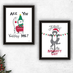 English Elm Trendy Decor 4u Two Piece Typographic Wall Art Black Framed Farmhouse Humor Prints B067P255235