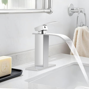 English Elm Single Handle Bathroom Faucet - Sleek Stainless Steel Chrome Lavatory Sink Upgrade With Easy Install T3177P388147-GIGA