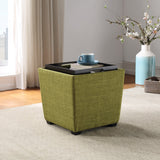 OSP Home Furnishings Rockford Storage Ottoman Green