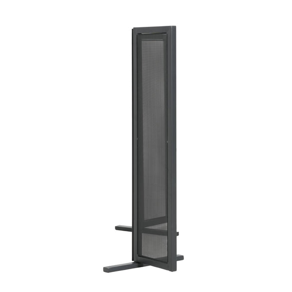 English Elm Quiana Three Panel Wrought Iron Hearth Screen Matte Black Mesh for Modern Loft Decor N775P386892B