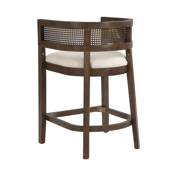 English Elm Christopher Knight Home® - Wood Upholstered Arm Counter Stools Set Of 2 - Beige & Walnut - Stylish Comfort For Your Kitchen N771P265580T