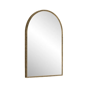 English Elm Arched Decorative Wall Mirror for Bathroom Vanity and Entryway — Elegant Arch Design for Living Room Bedroom Gold W757P251826