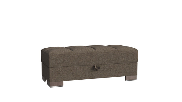 English Elm Primenest Zenaero Convertible Ottoman With Storage - Stylish Brown Chenille, Space-Saving Design B030P280989-GIGA