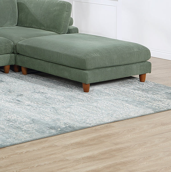 English Elm Contemporary Sage 6Pc Modular Sectional Set With Corduroy Upholstery - Versatile Comfort & Style B011S01159