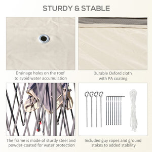 English Elm Outsunny 11' X 11' Instant Pop Up Canopy Tent With Netting & Carry Bag For Outdoor Shade & Comfort W2225P200596-GIGA