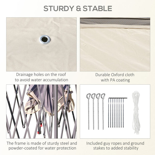 English Elm Outsunny 11' X 11' Instant Pop Up Canopy Tent With Netting & Carry Bag For Outdoor Shade & Comfort W2225P200596-GIGA