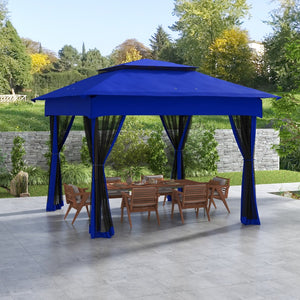 English Elm Outsunny 11' X 11' Instant Pop-Up Canopy With Screened Walls - Perfect Outdoor Shelter For Events! W2225P229371-GIGA