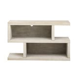 English Elm Trexm Retro Console Table With Symmetrical 2-Tier Open Shelf For Entryway and Living Room (Natural)