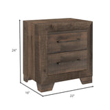 English Elm Wallace & Bay - Wallace & Bay  Plinz Brown 2-Drawer Nightstand