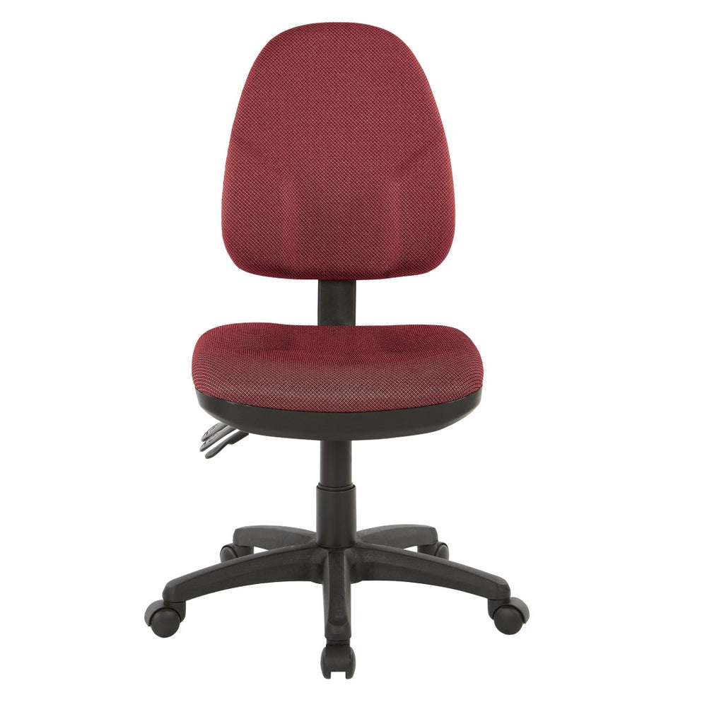 OSP Home Furnishings Dual Function Ergonomic Office Chair with Lumbar Support and Adjustable Foam Seat 36420-298