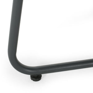 English Elm Christopher Knight Home® - ALDER Modern 18" Steel Side Table with X-Base Accent Finish – Sturdy Outdoor/Indoor End Table Grey 62848.00GRY