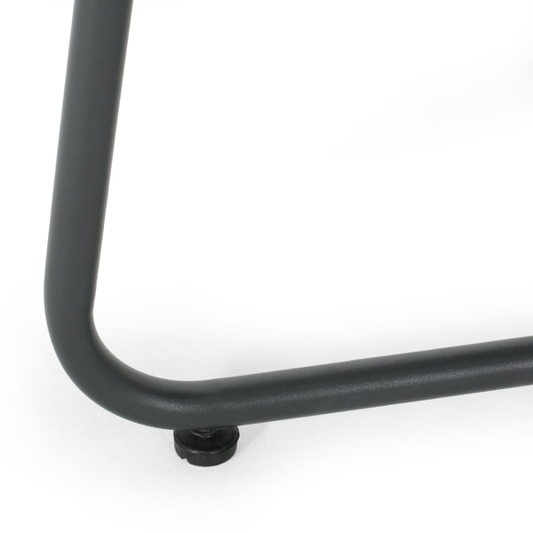 English Elm Christopher Knight Home® - ALDER Modern 18" Steel Side Table with X-Base Accent Finish – Sturdy Outdoor/Indoor End Table Grey 62848.00GRY