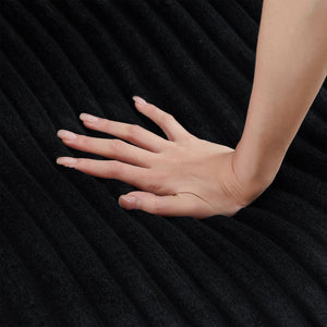 English Elm 4-seater Corduroy Sofa with USB Ports, Flip-Top Cup Holders, Hidden Arm Storage & Ultra-Deep Seats Black N719S001990B