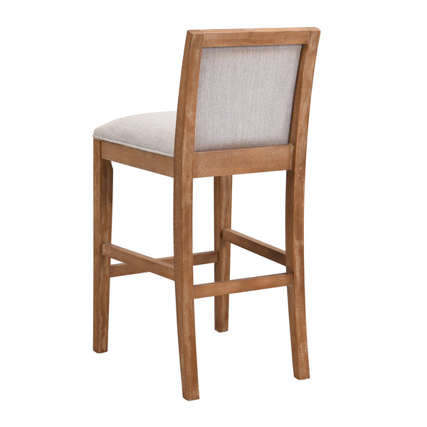 English Elm Christopher Knight Home® - 30.5 Inch Bar Stools Set of 2 with Upholstered Fabric Seats, Rubberwood Frame, 30.5" Height, 300 lb Capacity Beige,Wood N780P192217N