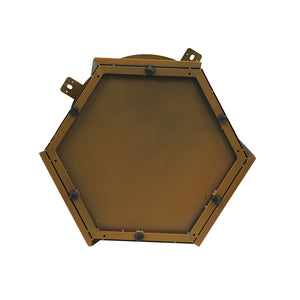 English Elm 53" Round Marble Dining Table with Sintered Stone Top and Iron Pedestal Base, Seating for 6, 400 lb Capacity Bronze,White W1535S00568