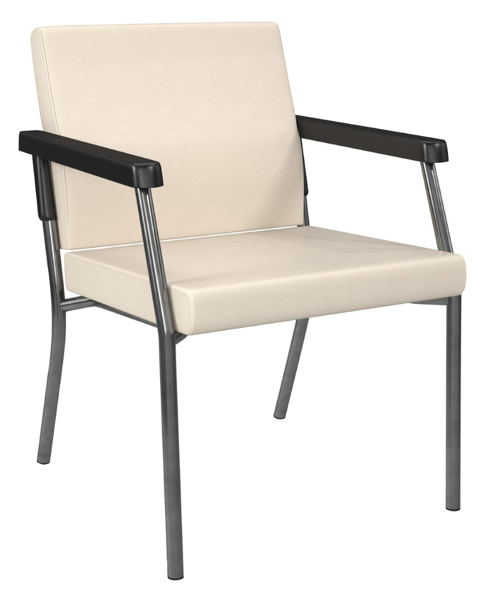 OSP Home Furnishings Bariatric Guest Chair with Reinforced Metal Frame and Pu Arm Pads for Medical Waiting Rooms BC9601-K004