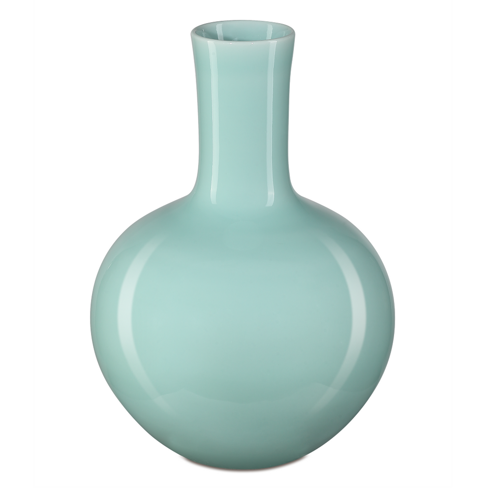 Celadon Green Porcelain Vase - Handcrafted Decorative Accent with Lush Smooth Finish for Home Decor