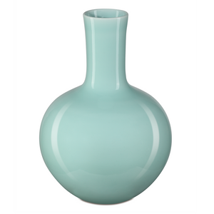 Celadon Green Porcelain Vase - Handcrafted Decorative Accent with Lush Smooth Finish for Home Decor