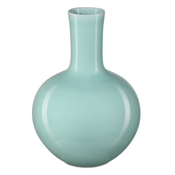 Celadon Green Porcelain Vase - Handcrafted Decorative Accent with Lush Smooth Finish for Home Decor