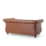 Christopher Knight Home® - Noble House - Glenmont Contemporary Channel Stitch Loveseat with Nailhead Trim