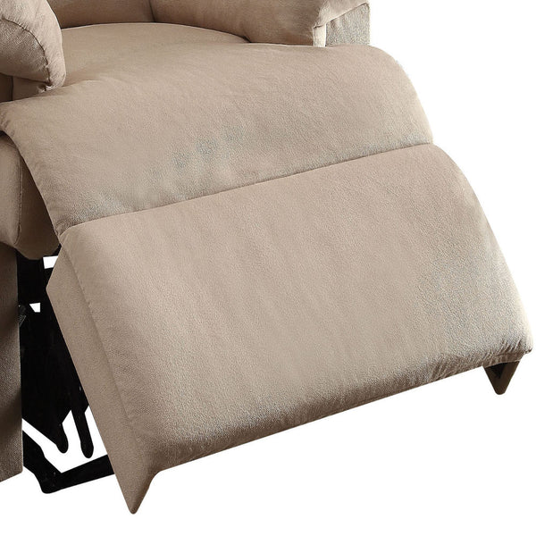 English Elm Beige Recliner Chair With Memory Foam Seat, Pillow-Top Arms & Effortless Reclining Mechanism B062P215435