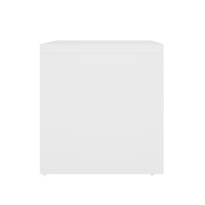 English Elm Duncan 70" TV Stand with Hidden Storage and Cable Management, Handle-Free Drawers, Easy Assembly White B365S00126