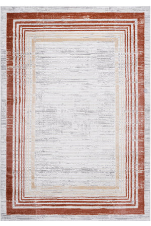 English Elm Marfi Collection 5X7 Brown & Ivory Bordered Area Rug - Durable, Stylish, Stain-Resistant For Homes B189P183533